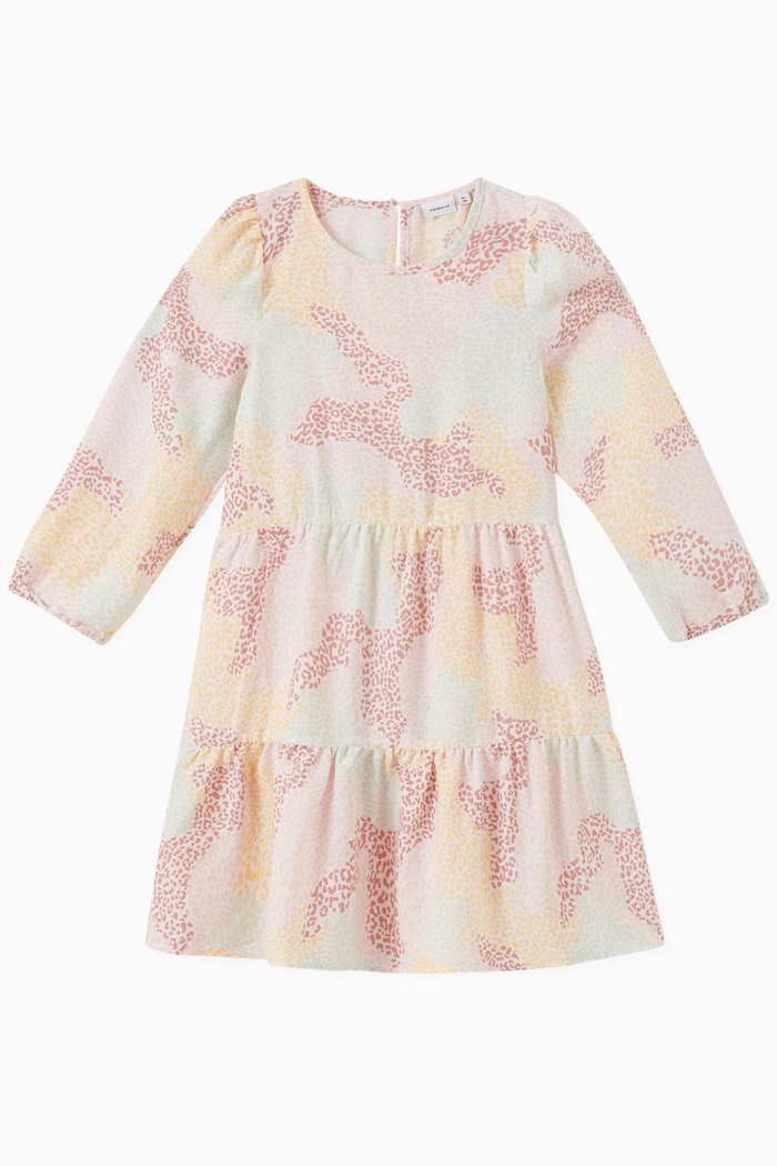 

Milu Tiered Long Sleeved Dress, Multicolour