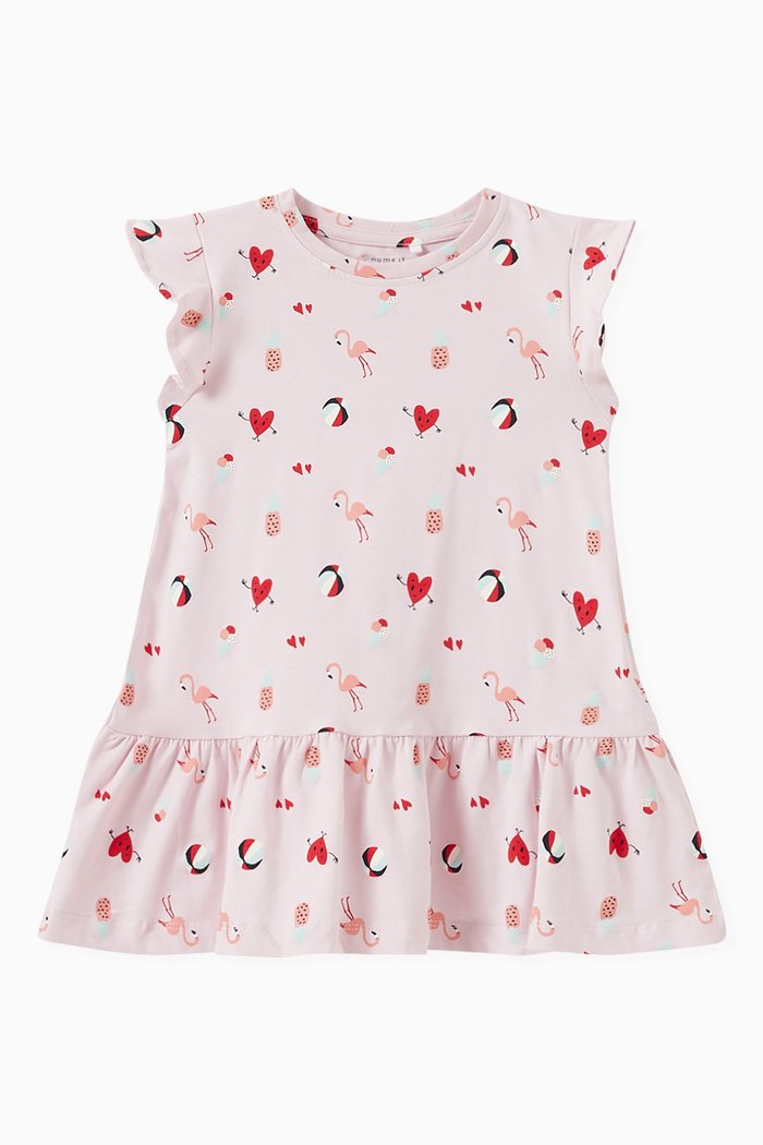 

Joy Dress Set in Organic Cotton, Purple