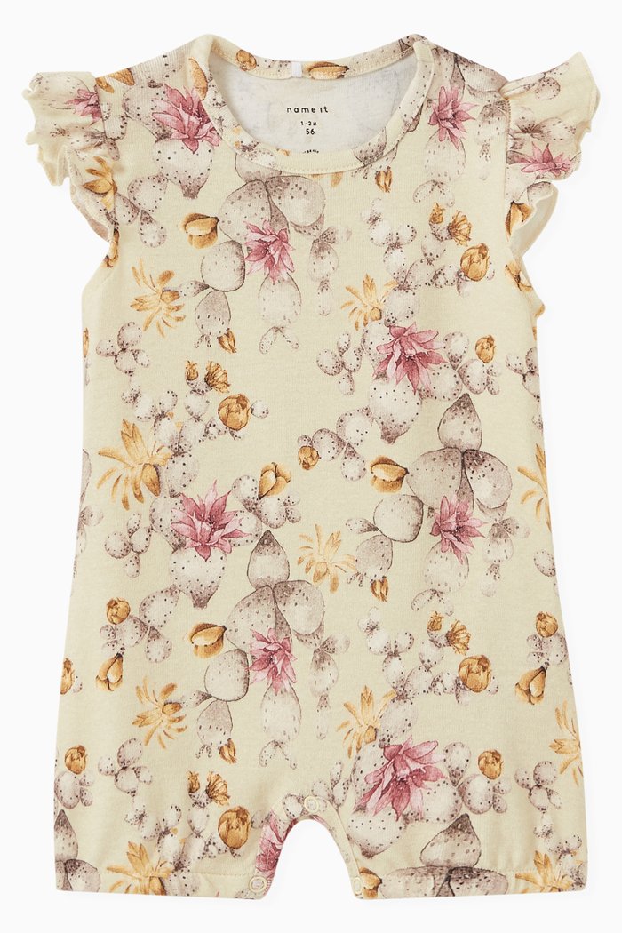 

Jasmina Playsuit in Organic Cotton Blend, Yellow