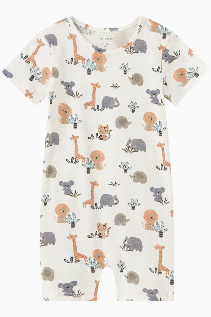 

Jakob Safari Romper in Organic Cotton Jersey, White