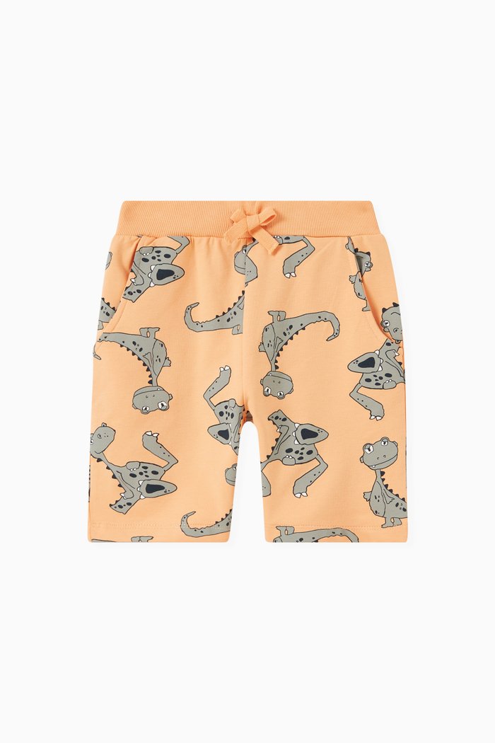 

Jean Animal Long Sweat Shorts in Unbrushed Fleece, Orange