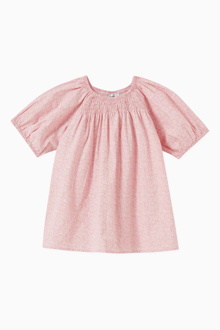 

Jefine Smocked Top in Cotton, Purple