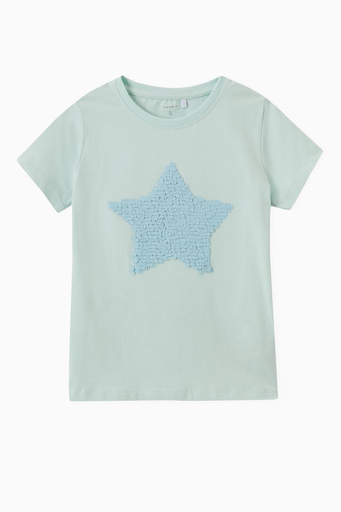 

Sequinned Star T-shirt, Green