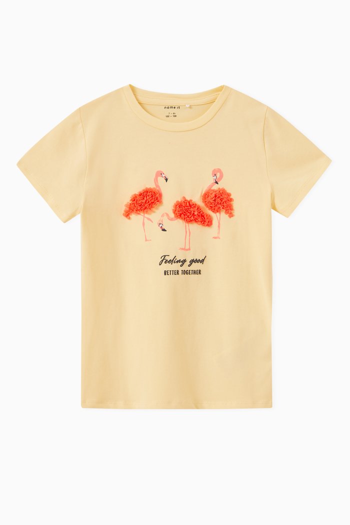 

Jewel 3D Print T-shirt in Cotton Jersey, Yellow