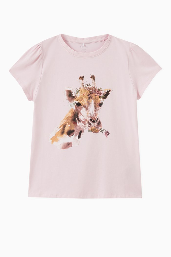 

Jungle Print T-shirt in Cotton Jersey, Purple