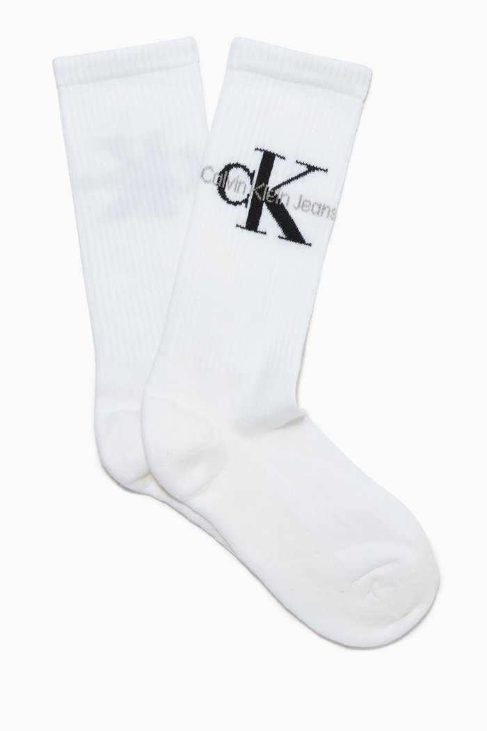

Logo Crew Socks, White