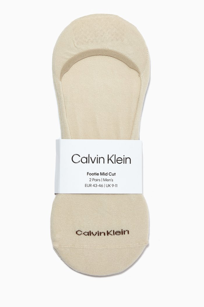 

Footie Mid Cut Socks, Set of 2, Neutral