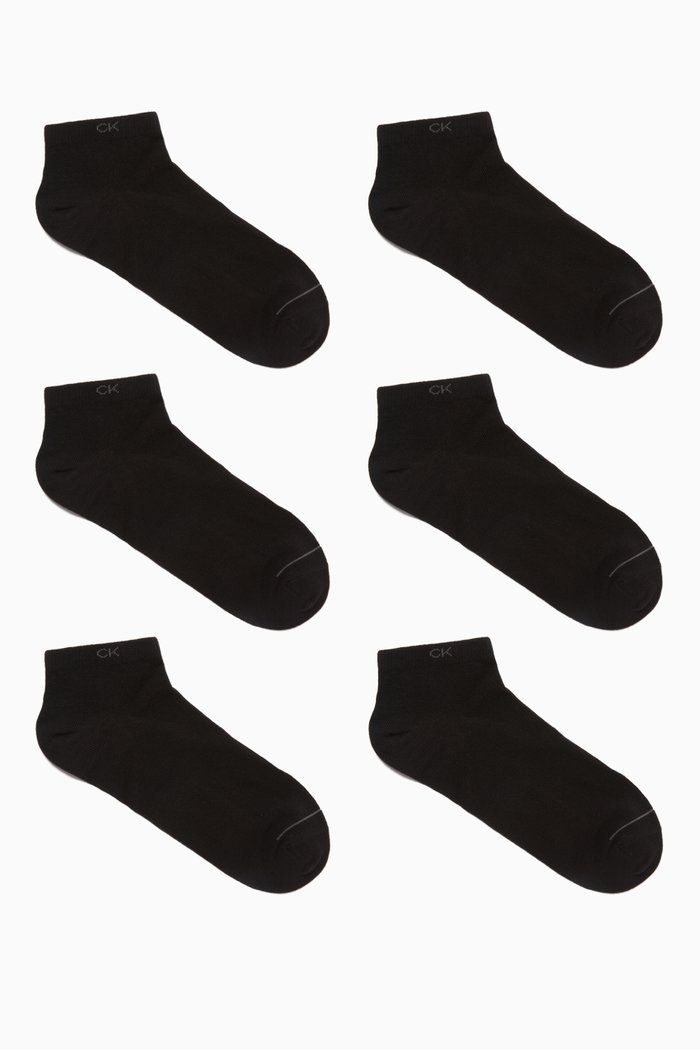 Ankle Socks, Set of 3, Black