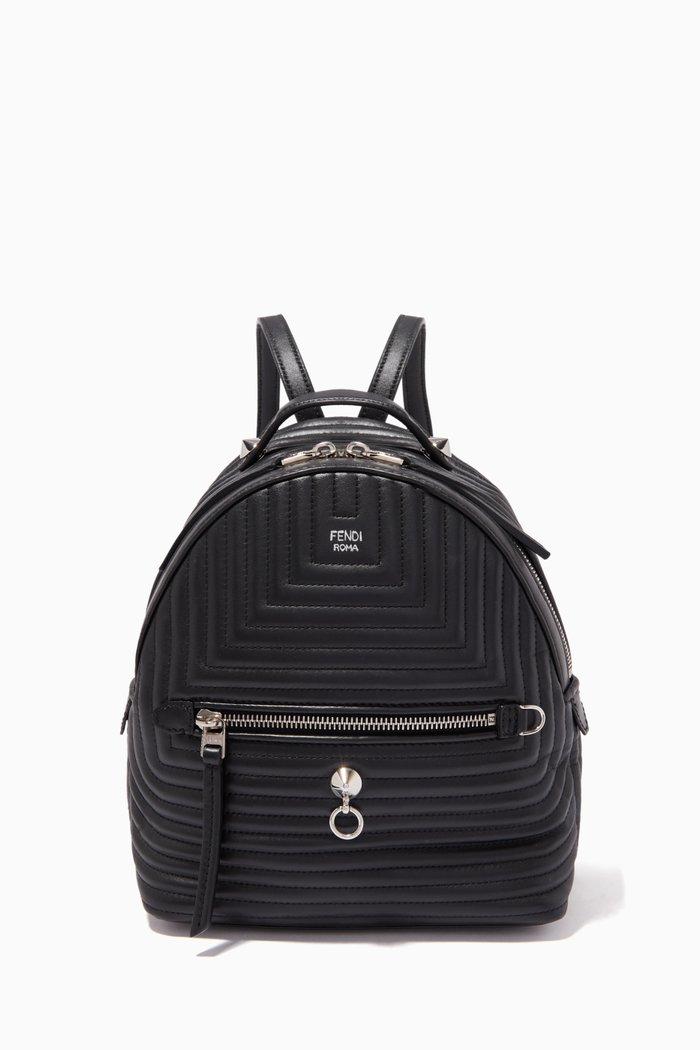 

Backpack in Quilted Leather, Black