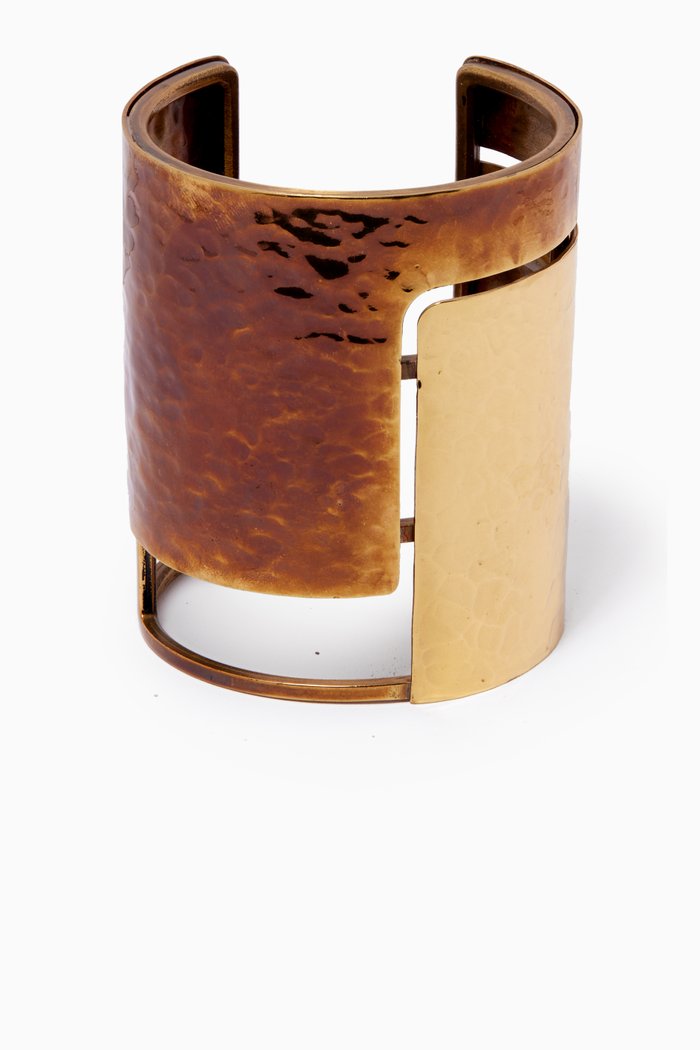 

Hammered Oracle Cuff, Gold