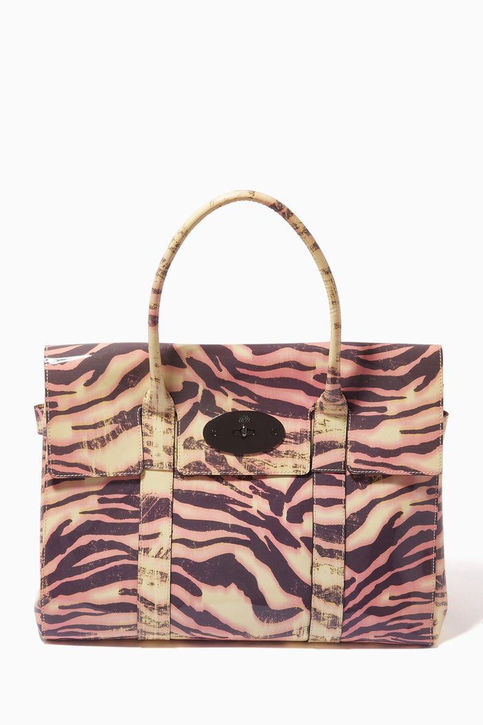 

Medium Bayswater Satchel in Tiger Print Patent Leather, Multicolour