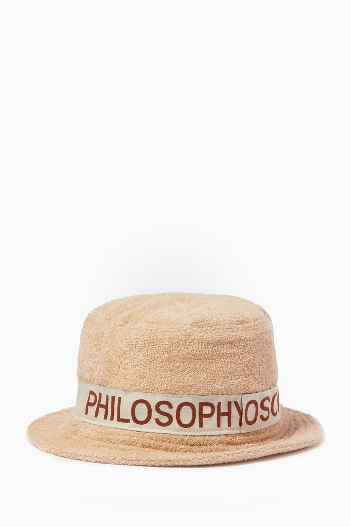 

Logo Bucket Hat in Cotton, Neutral