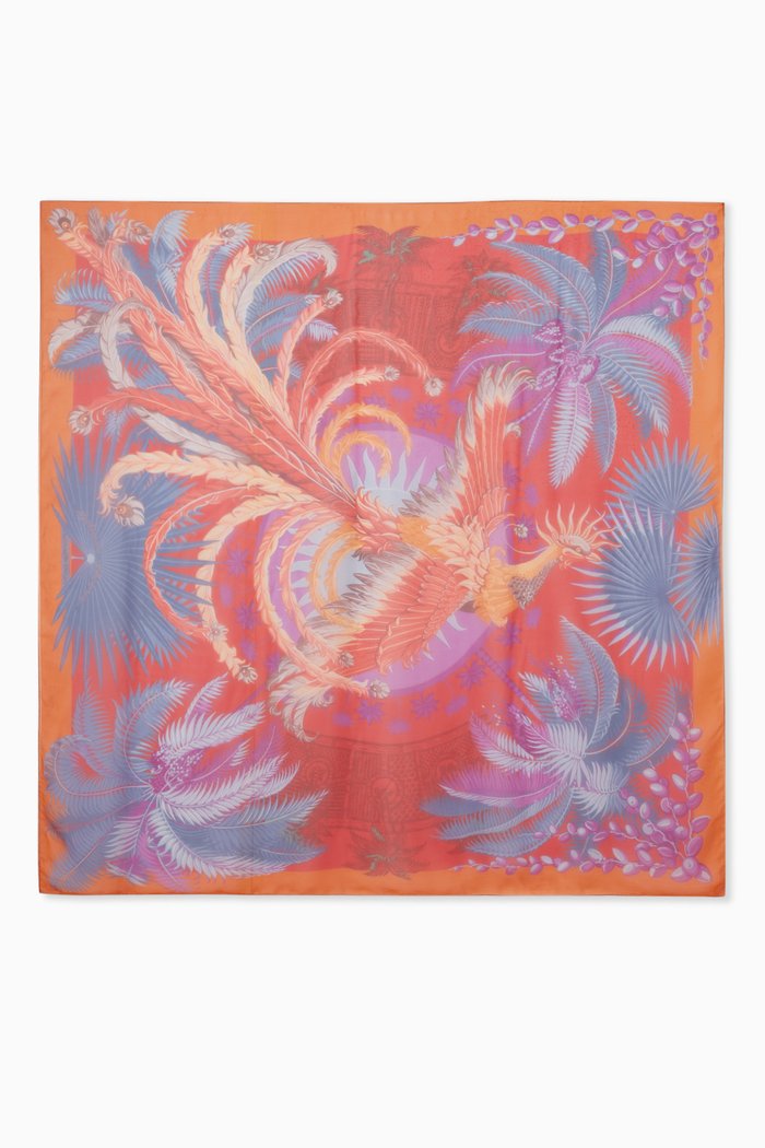 

Floral Print Scarf in Silk, Multicolour