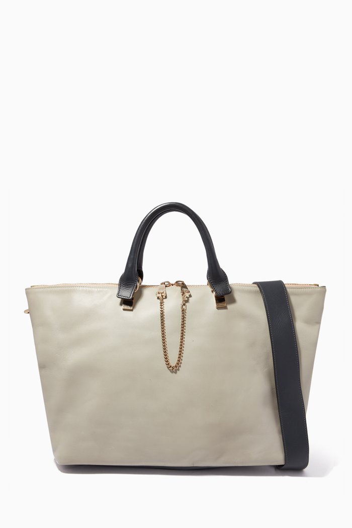 

Two-tone Baylee Tote Bag in Leather, Multicolour