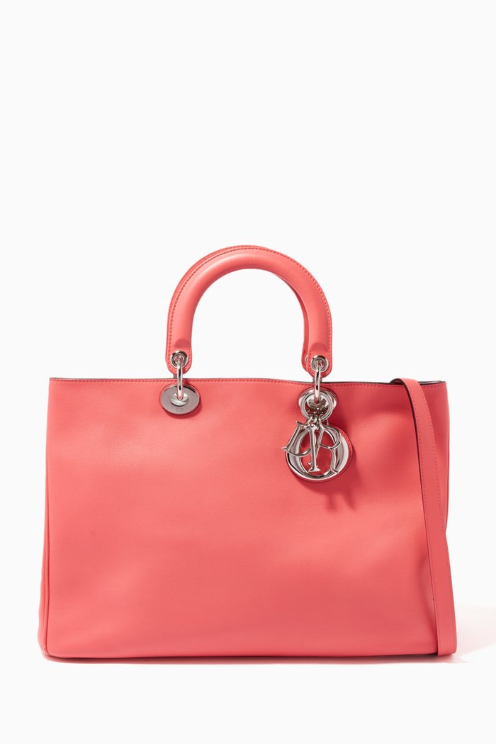 

Large Diorissimo Shopper Tote in Grained Leather, Orange