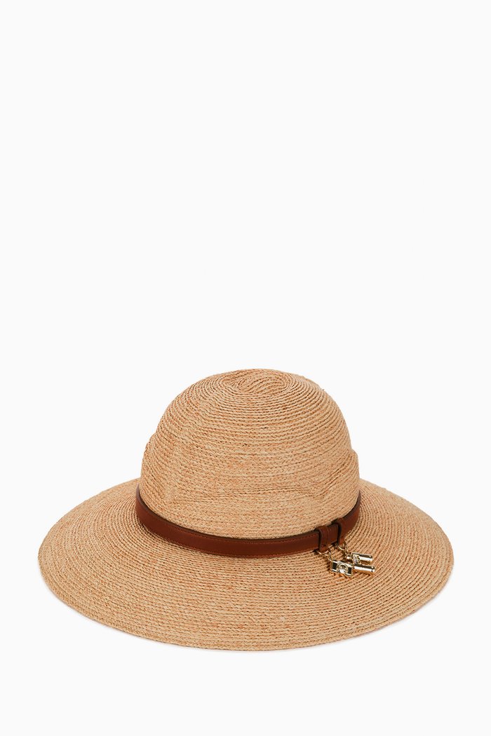 

EF Wide-brim Hat in Raffia, Neutral