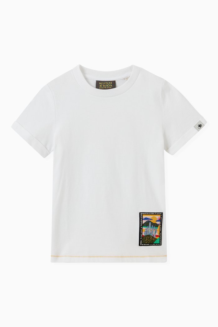 

Abel Mac Patch Print Shirt in Linen, White