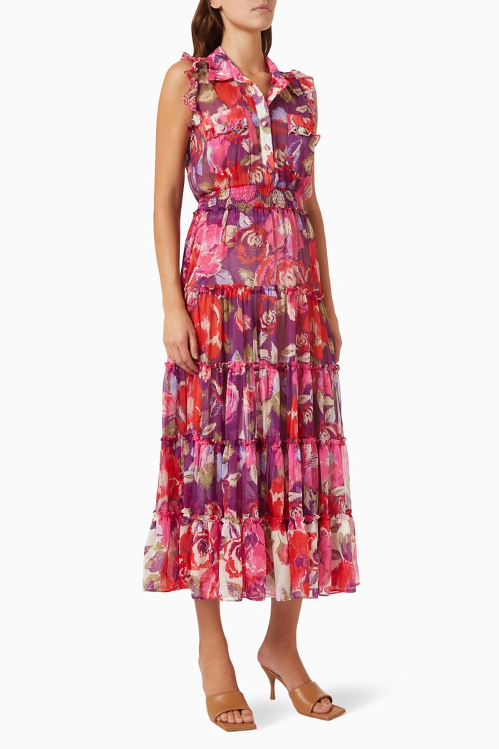 

Trina Dress in Crinkle Chiffon, Pink