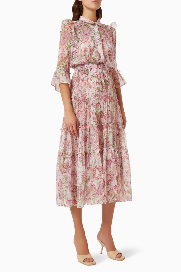 

Pamelina Dress in Crinkle Chiffon, Multicolour