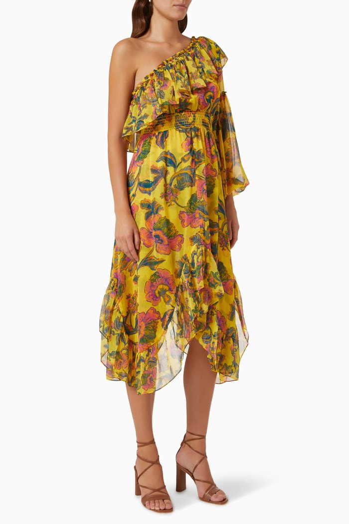 

Vola Dress in Crinkle Chiffon, Yellow