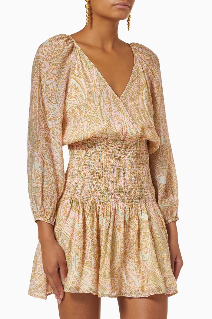 

Catalina Mini Dress in Viscose, Neutral