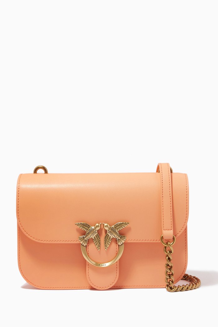 

Love Bell Simply Bag in Leather, Orange
