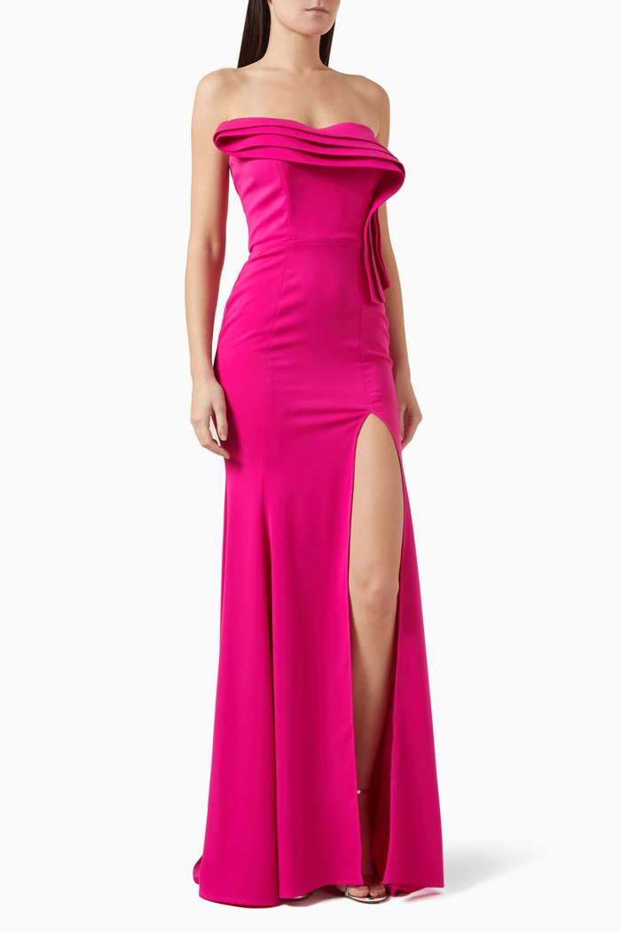 

Pebble Gown in Crepe, Pink