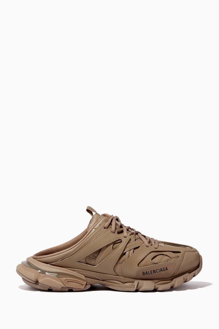 

Track Lace-up Sneakers in Rubber & Mesh, Neutral