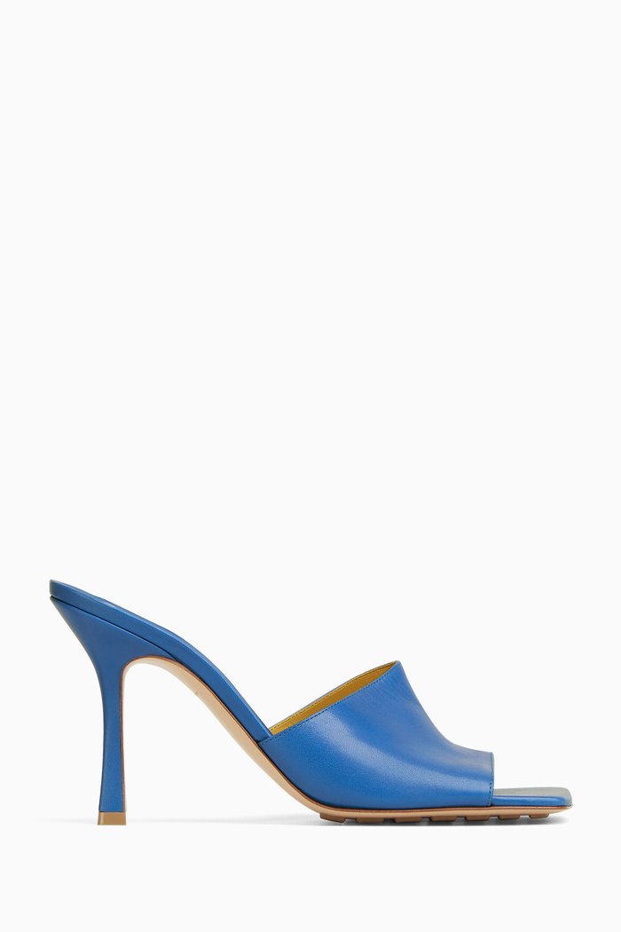 

Stretch Mule Sandals in Nappa, Blue