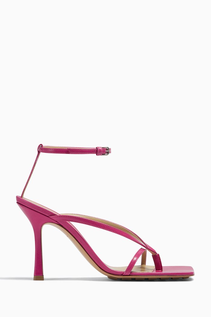 

Stiletto Sandals in Nappa Leather, Pink