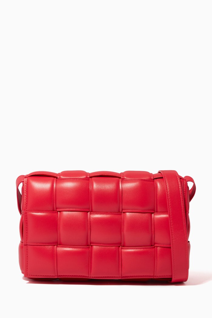 Padded Cassette Bag in Nappa, Red