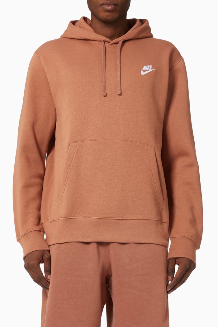 

Club Hoodie in Fleece, Brown