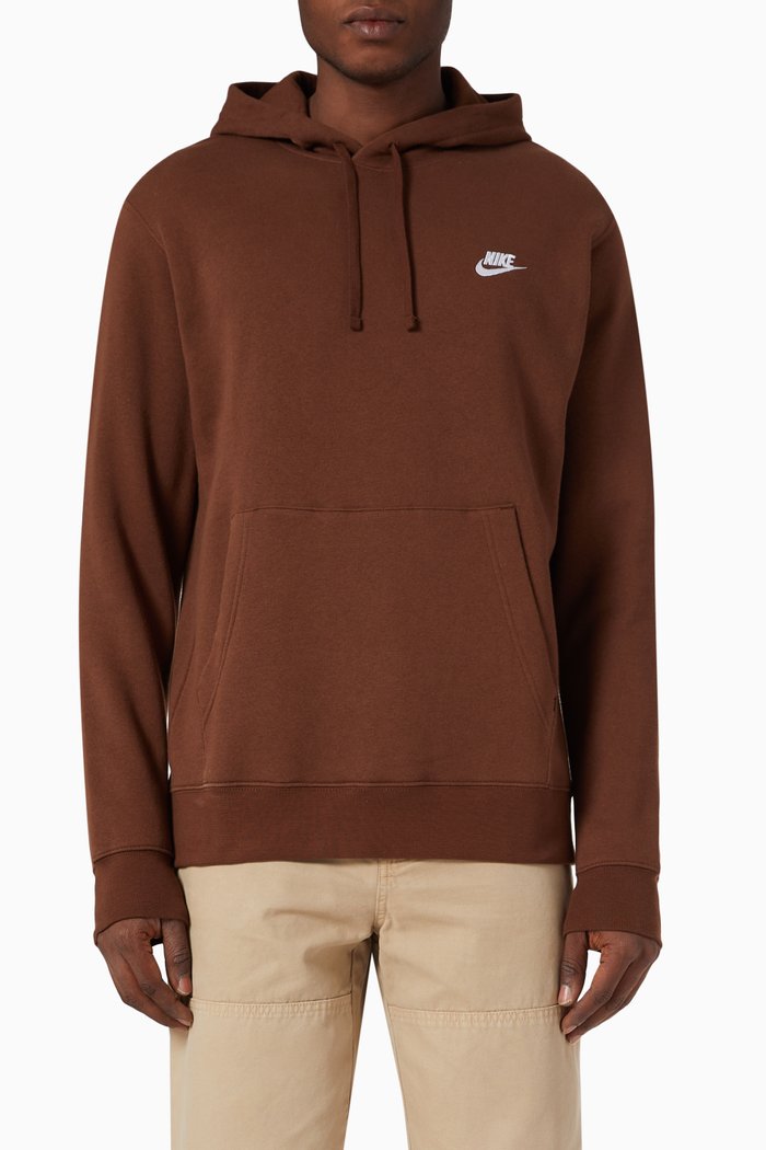 

Club Hoodie in Fleece, Brown