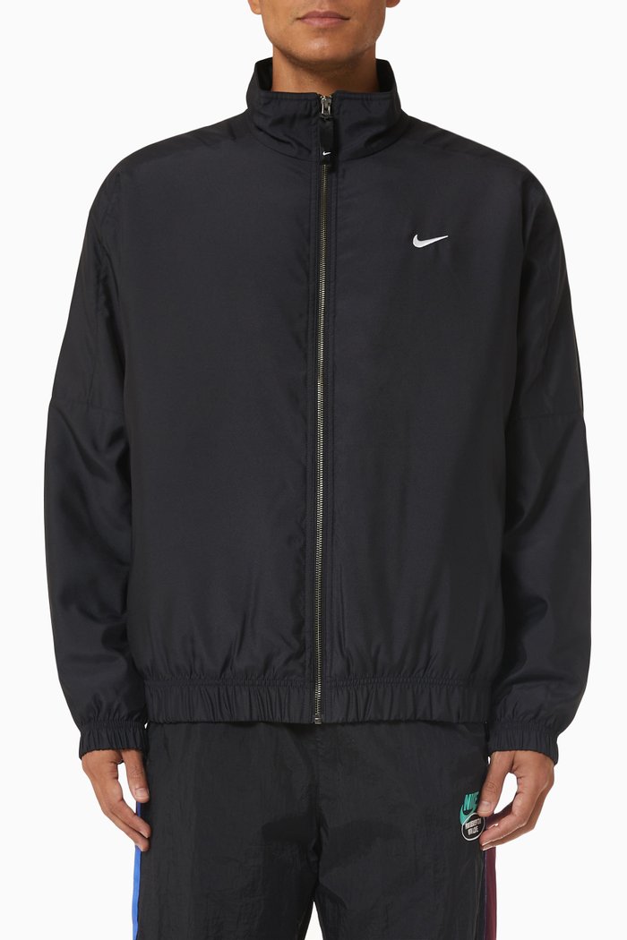 

Solo Swoosh Bomber Jacket in Satin, Black