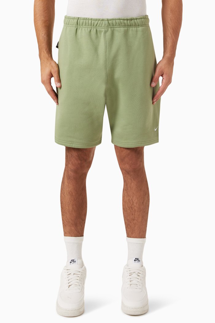 

Swoosh Shorts in Cotton Fleece, Green