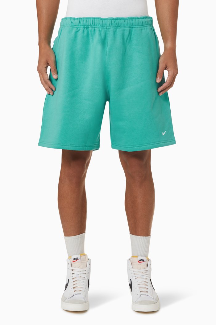 

Swoosh Shorts in Cotton Fleece, Green