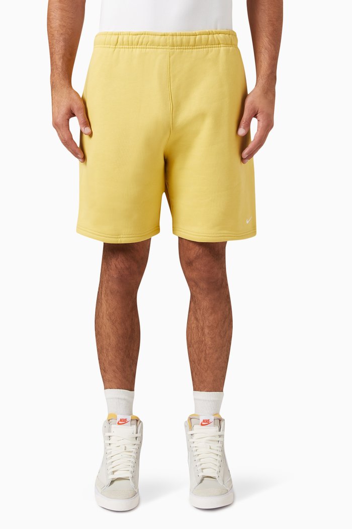 

Swoosh Shorts in Cotton Fleece, Yellow