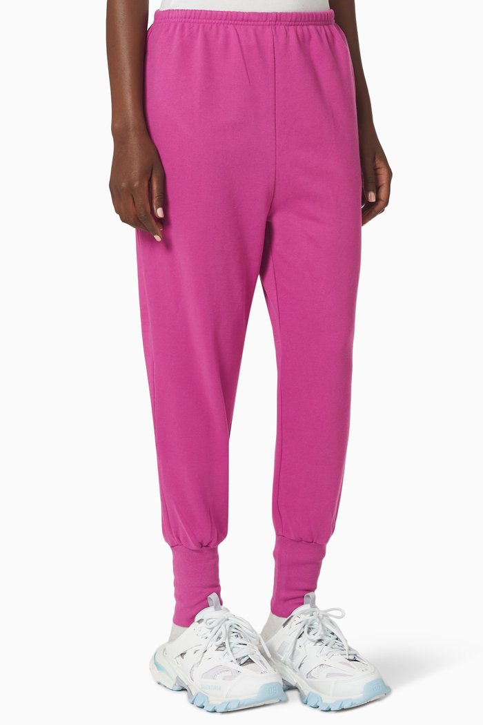

Sporty B Tuck-in Sweatpants in Cotton Fleece, Pink