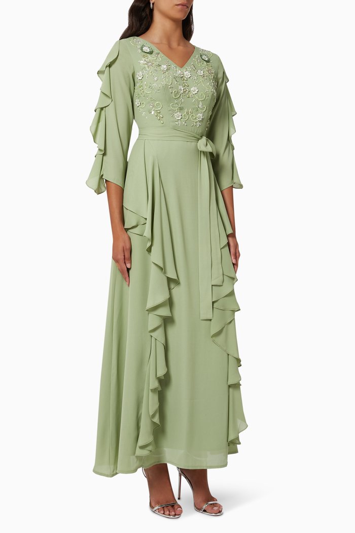 

Embellished Kaftan, Green