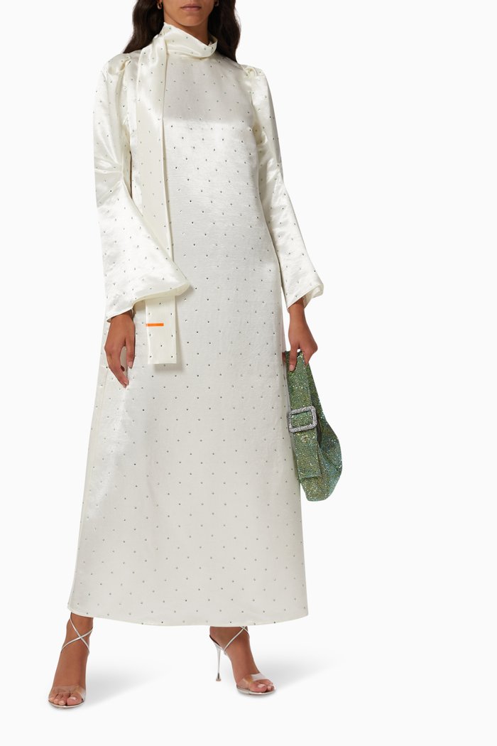 

Glam Satin Dress, Neutral