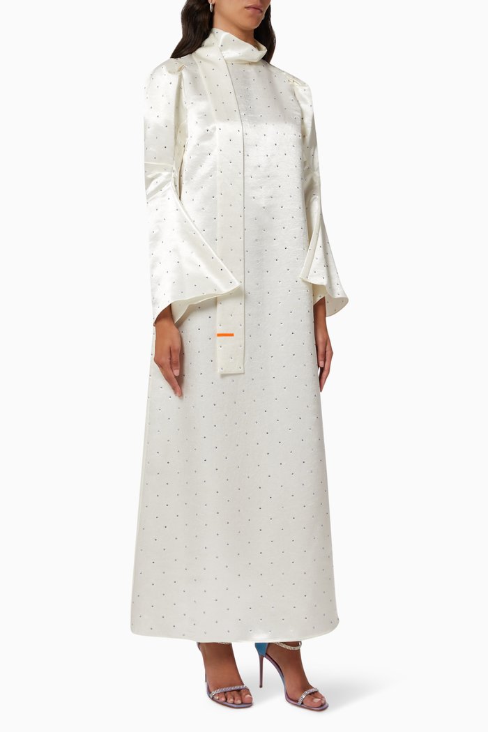 

Glam Satin Dress, Neutral