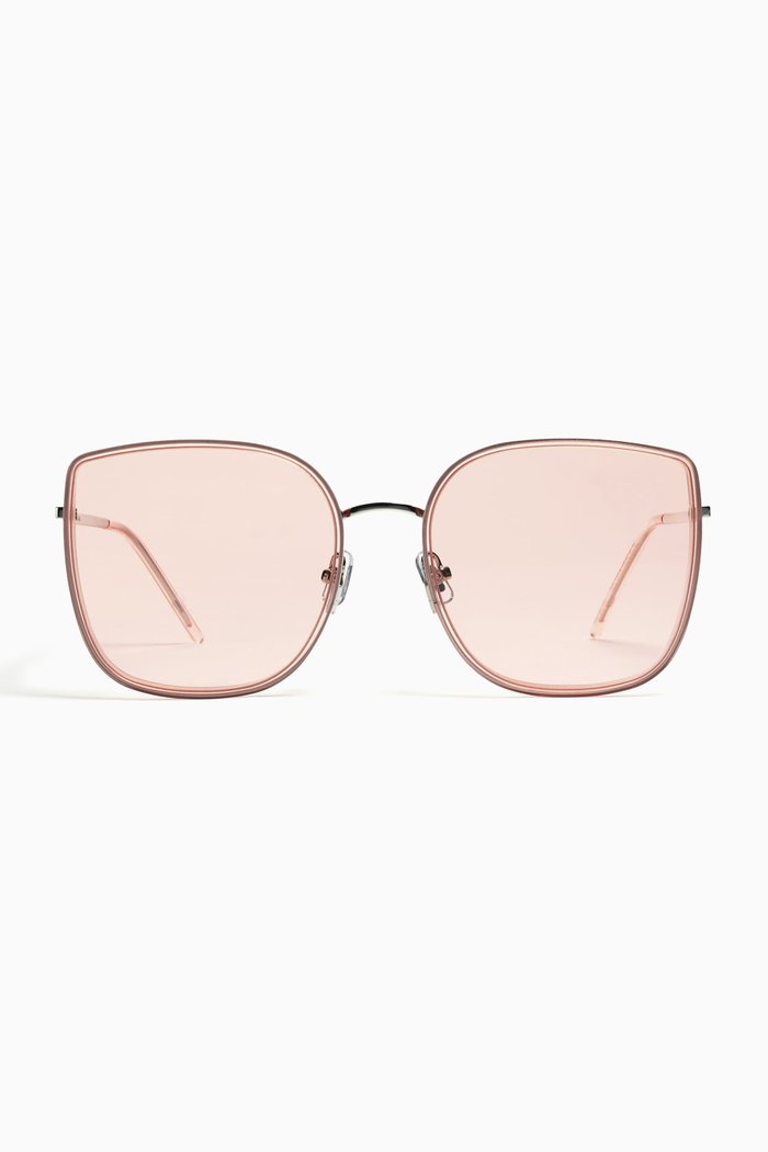 

Bi Bi PC3 Square Sunglasses in Metal, Pink