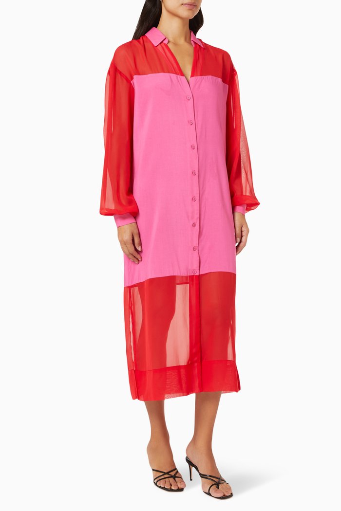 

Lila Oversized Shirt Dress, Pink