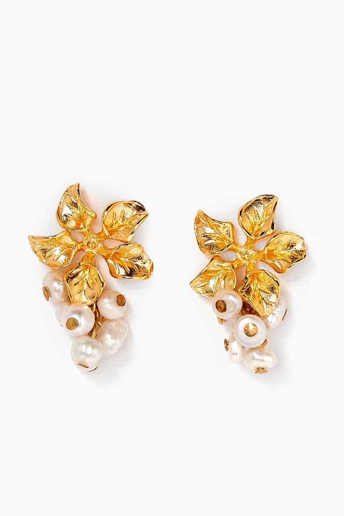

Magnolia Earrings in 24kt Gold-Plated Bronze, Neutral