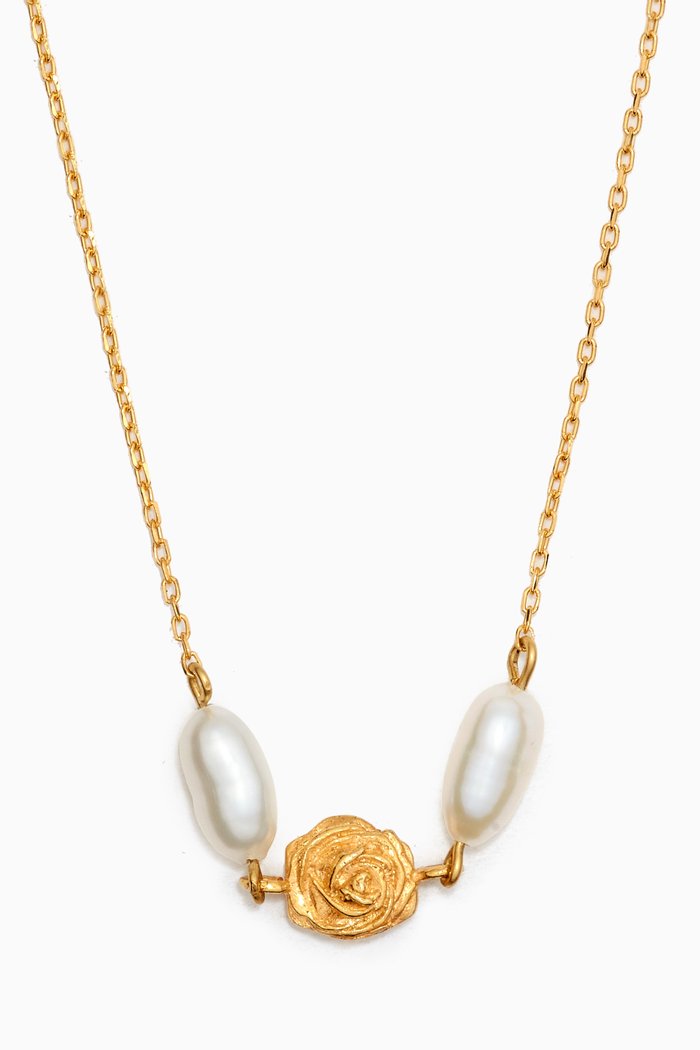 

Rosie Trio Necklace in 24kt Gold Plated Bronze, Neutral