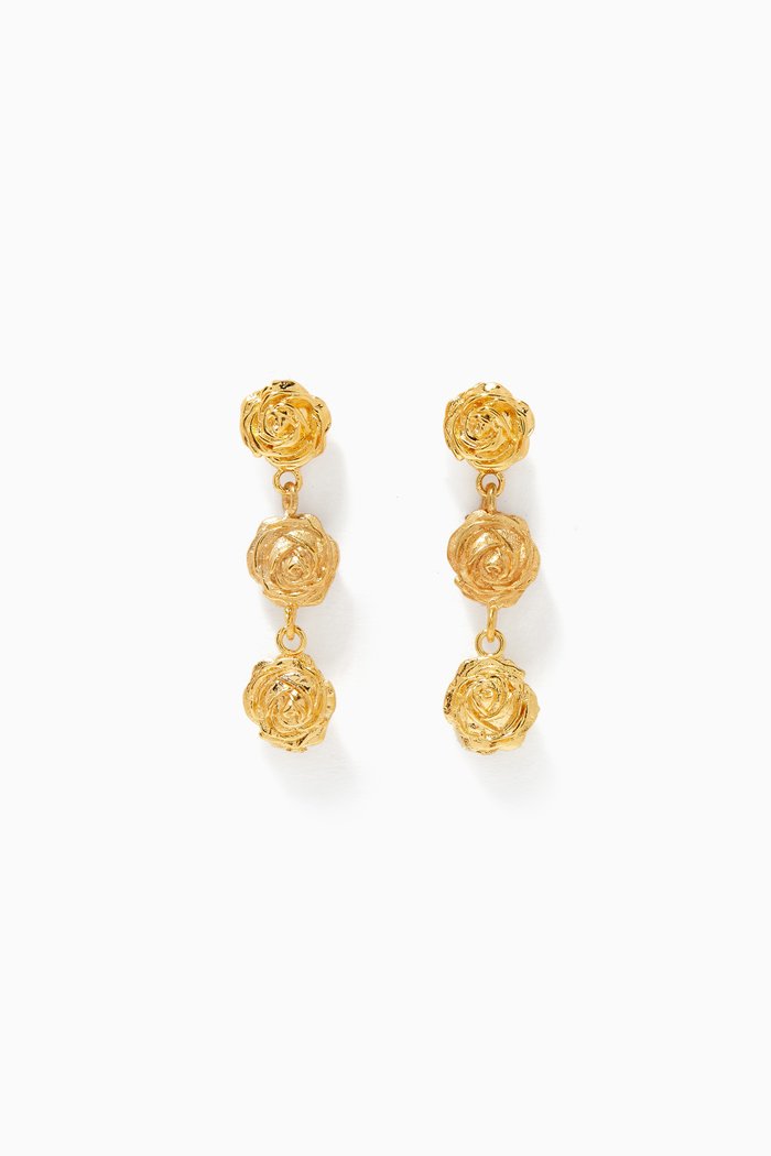 

Rosie Fallen Earrings in 24kt Gold Plated Bronze