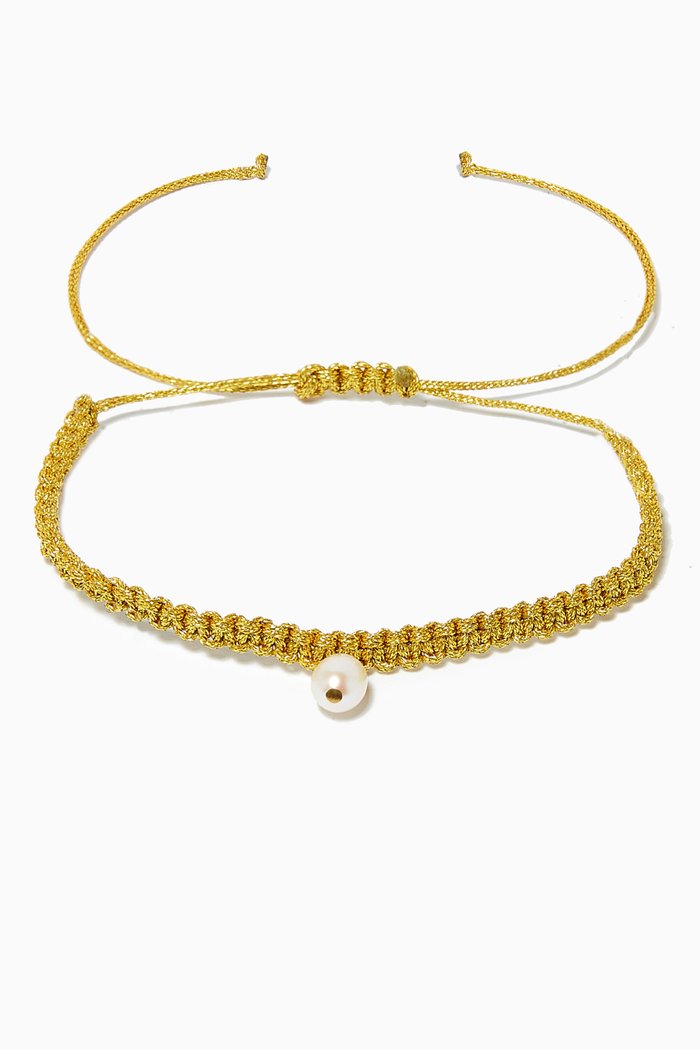 

Grappa Macrame Bracelet in 24kt Gold Plated Bronze