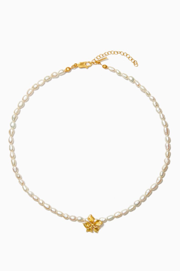 

Magnolia Pearl Choker in 24kt Gold Plated Bronze, Neutral