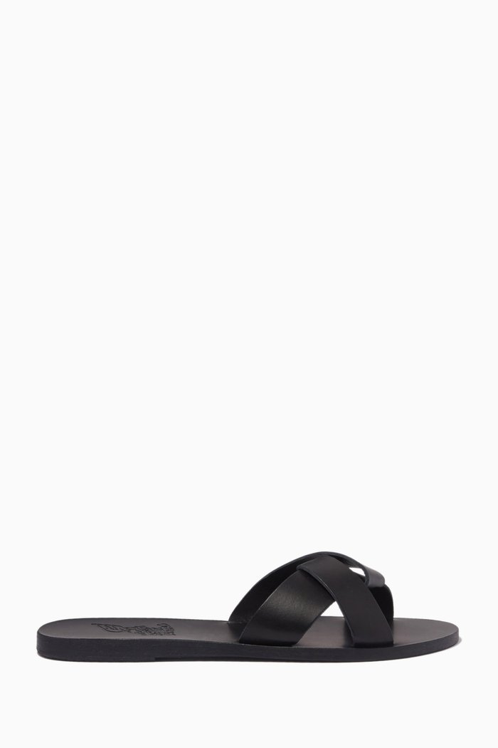 Whitney Sandals in Vachetta Leather, Black