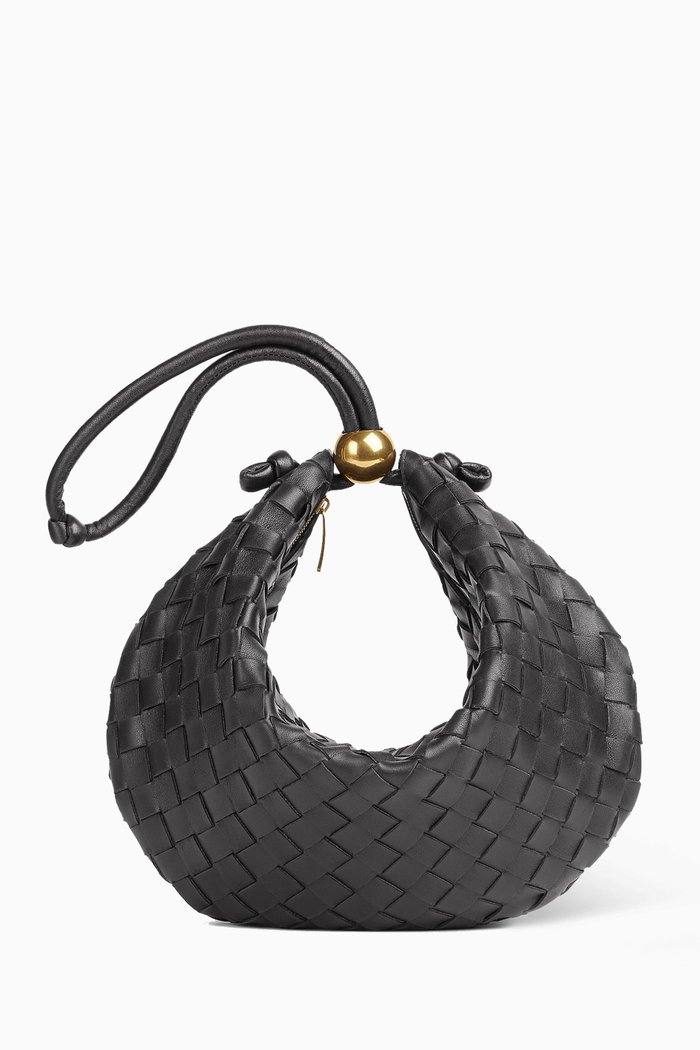 

Turn Bag in Intrecciato Leather, Black